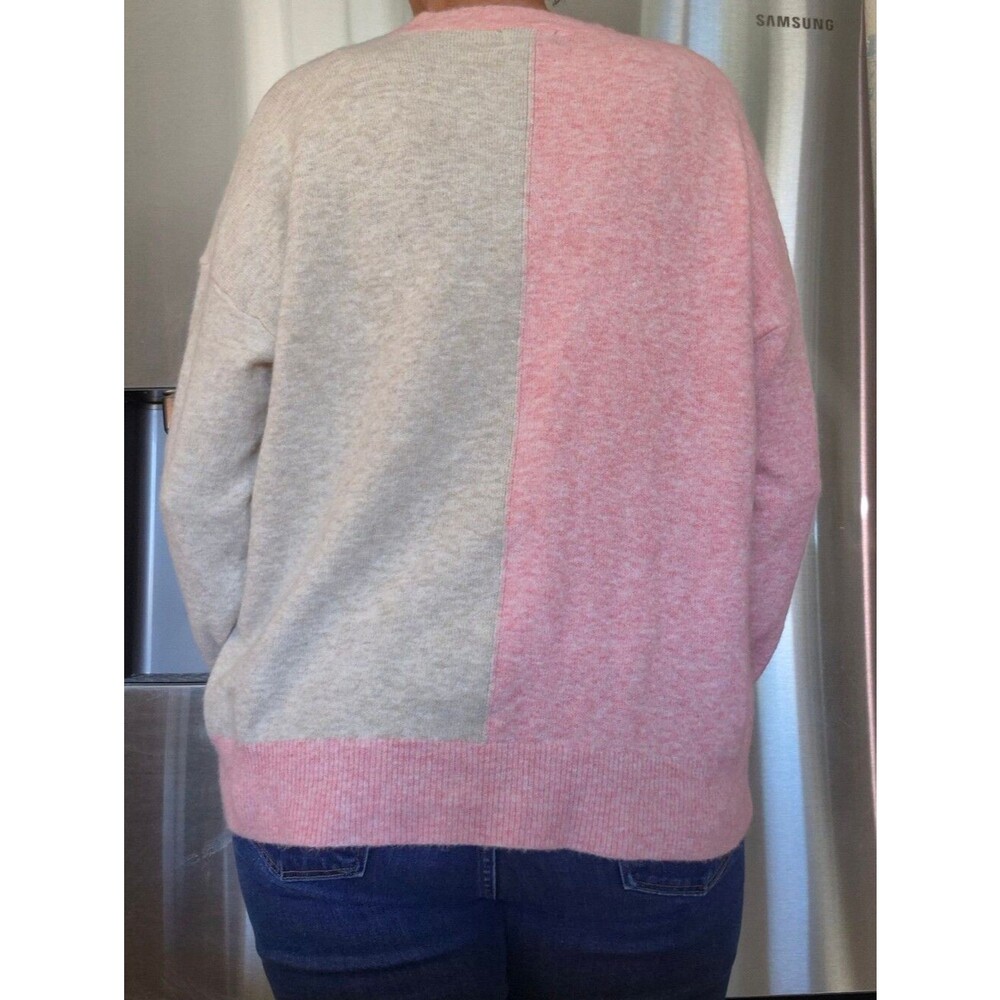 Heyson two tone Pink & Cream sweater 20% Wool - Picture 5 of 16